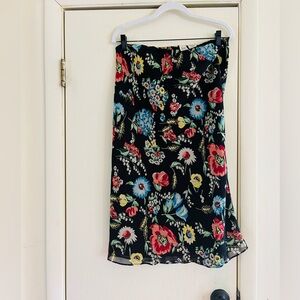 VTG Bloomcore Cottagecore 90s Y2K bais cut boho Romantic feminine midi skirt M